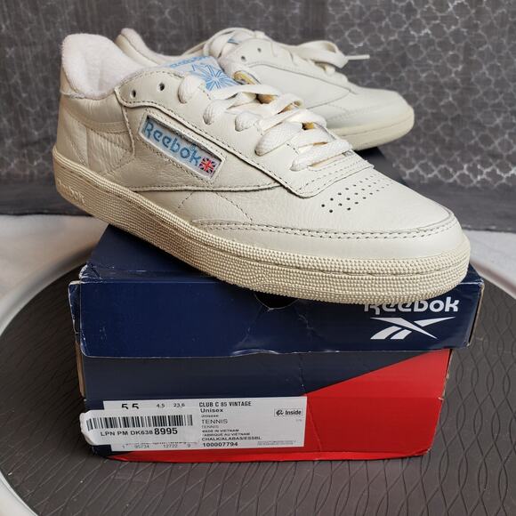 Reebok Club C 85 Vintage Unisex 5 White Leather Tennis Shoes 36.5 EUR Retrocore - Picture 4 of 10